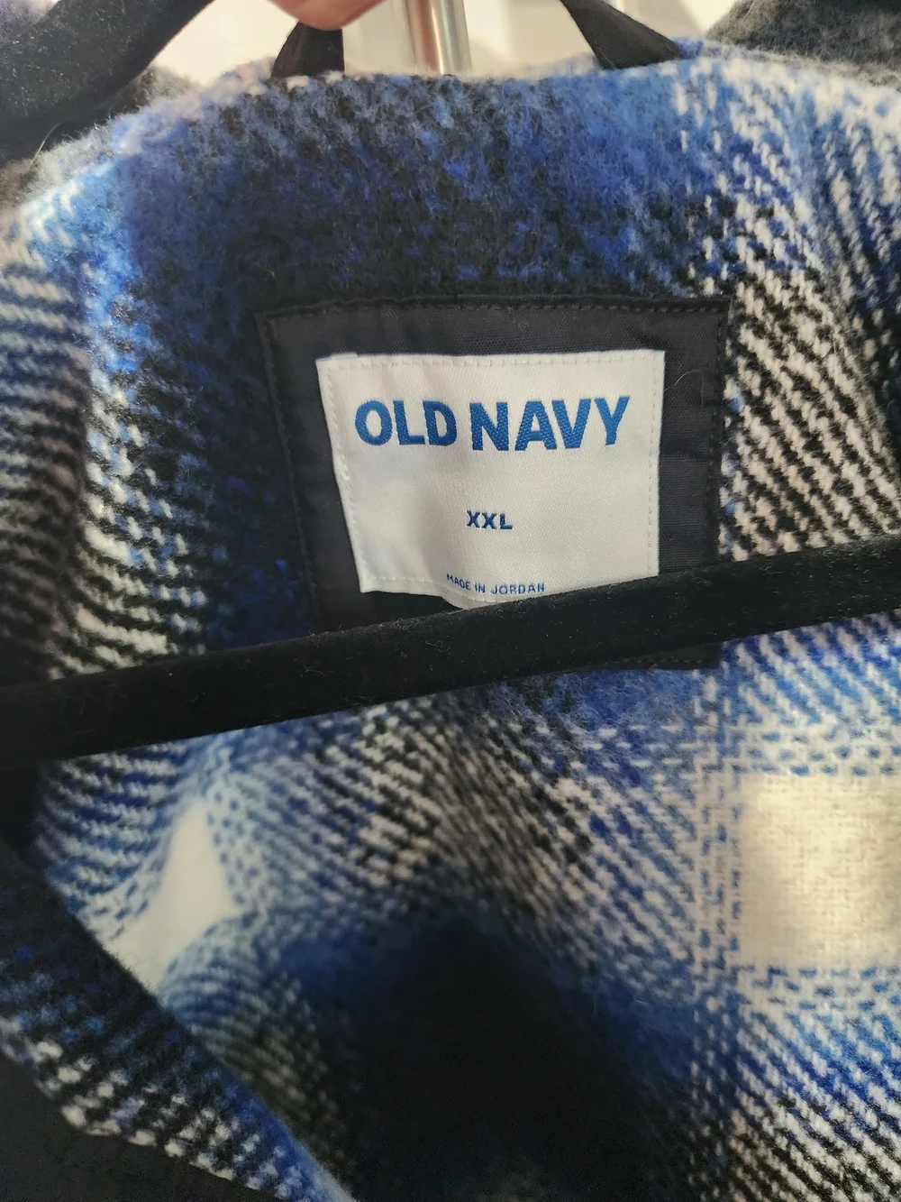 Old Navy Blue, White & Black Plaid Shacket